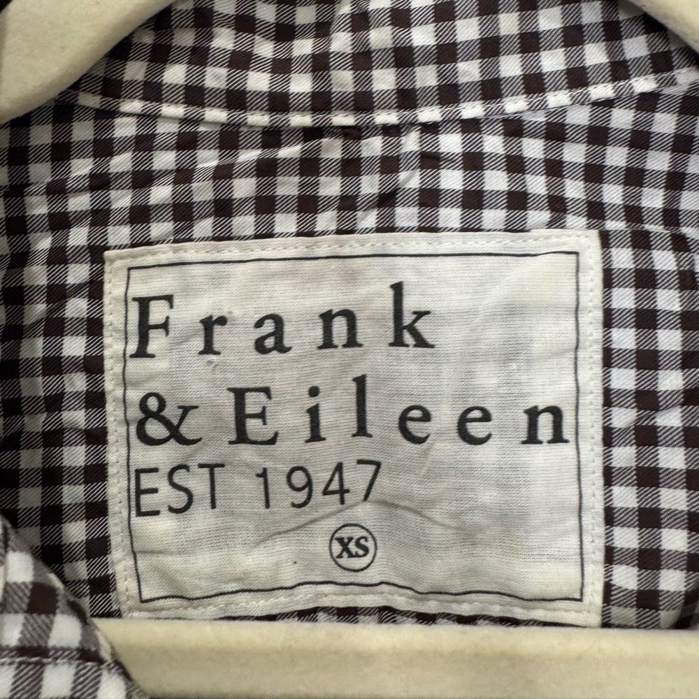 Frank & Eileen Womens Barry Cotton Button-Up Black Gingham shirt - Picture 7 of 8